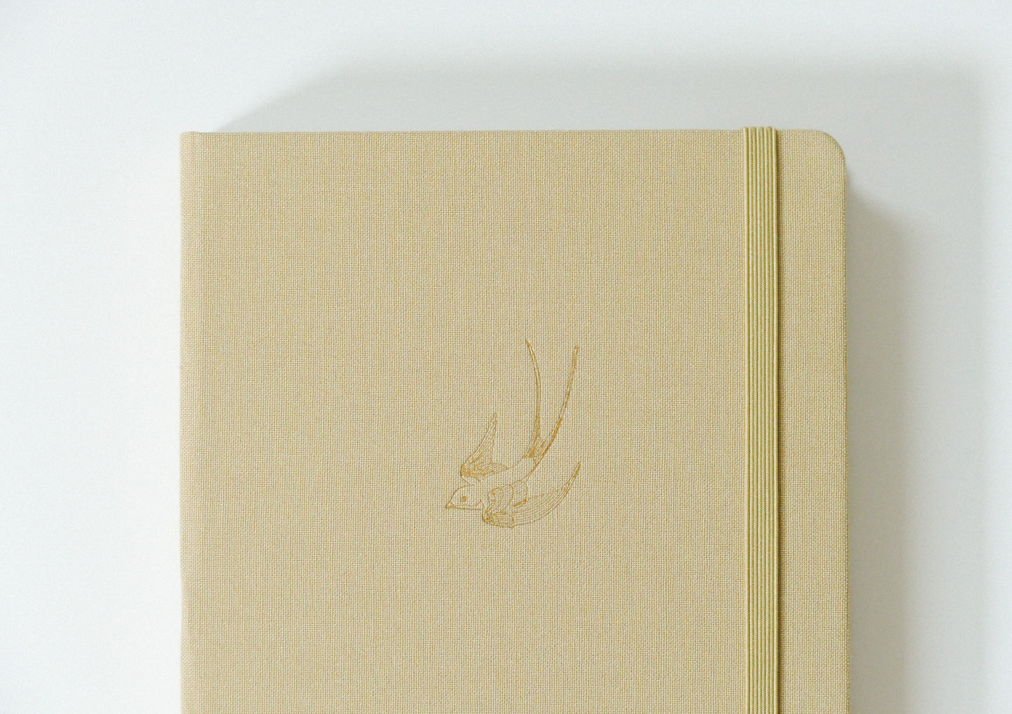 The Swallow : Organic Linen A5 Tan Dot Grid Journal